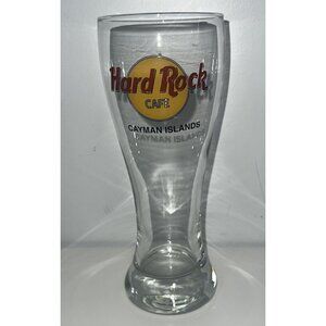 Hard Rock Cafe Cayman Islands Beer Pilsner Glass Tall Collectible Barware